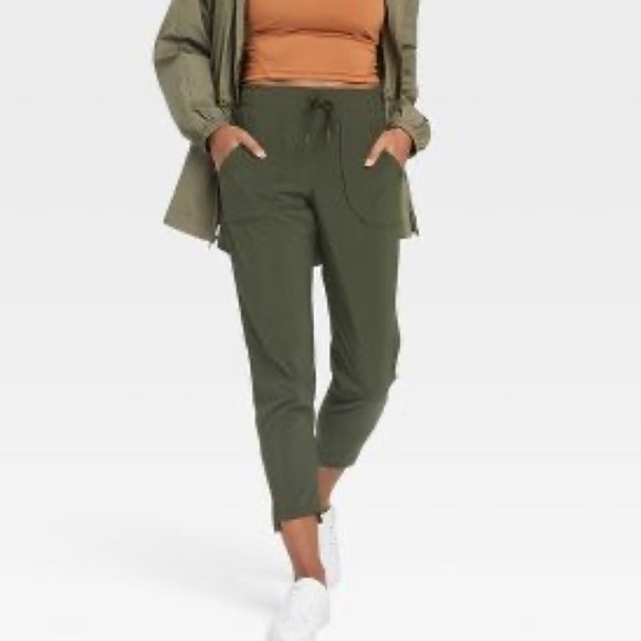 NWT All In Motion Olive Green Pants with hidden zipper sz S - Picture 3 of 8